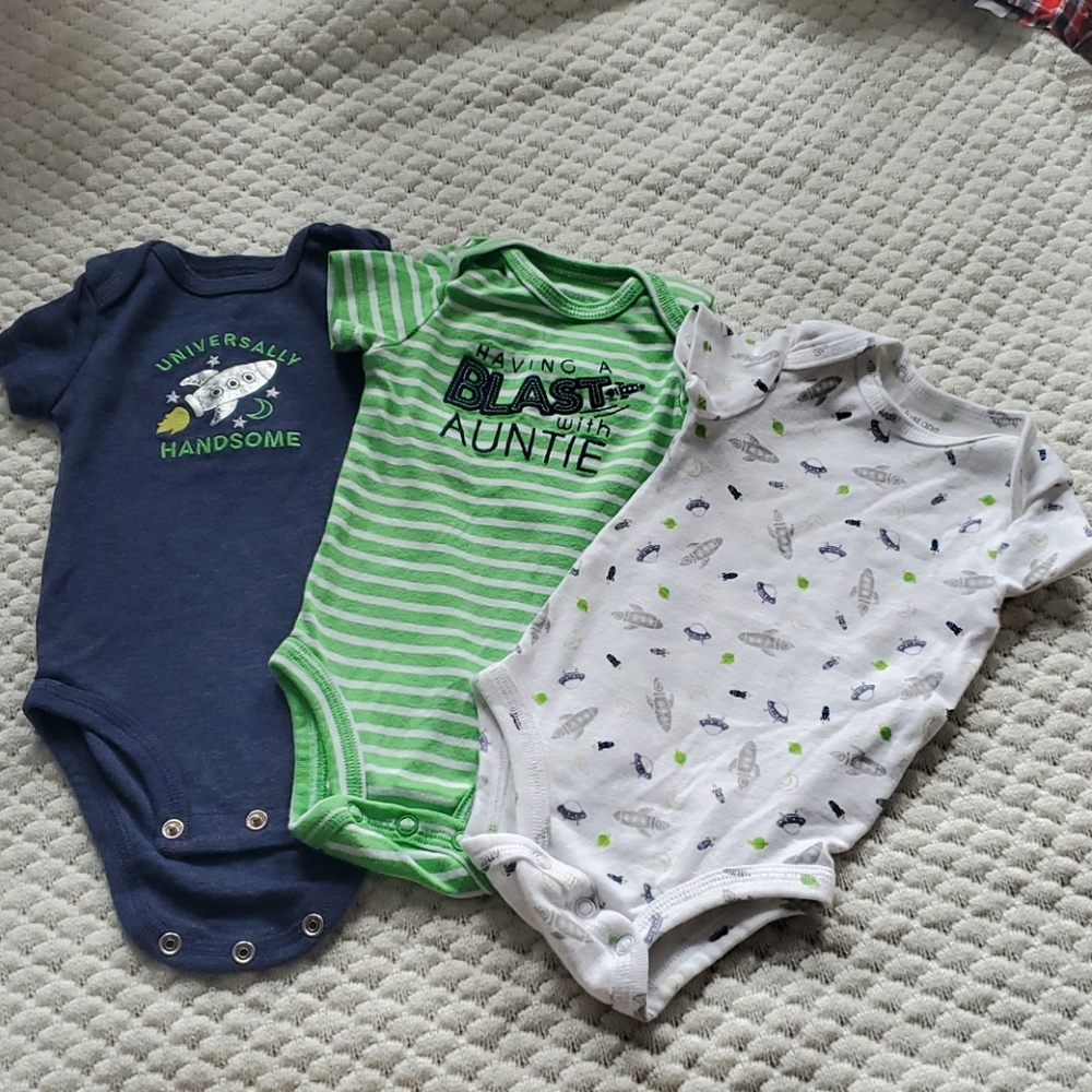 Set of 3, 3 Month Onesies